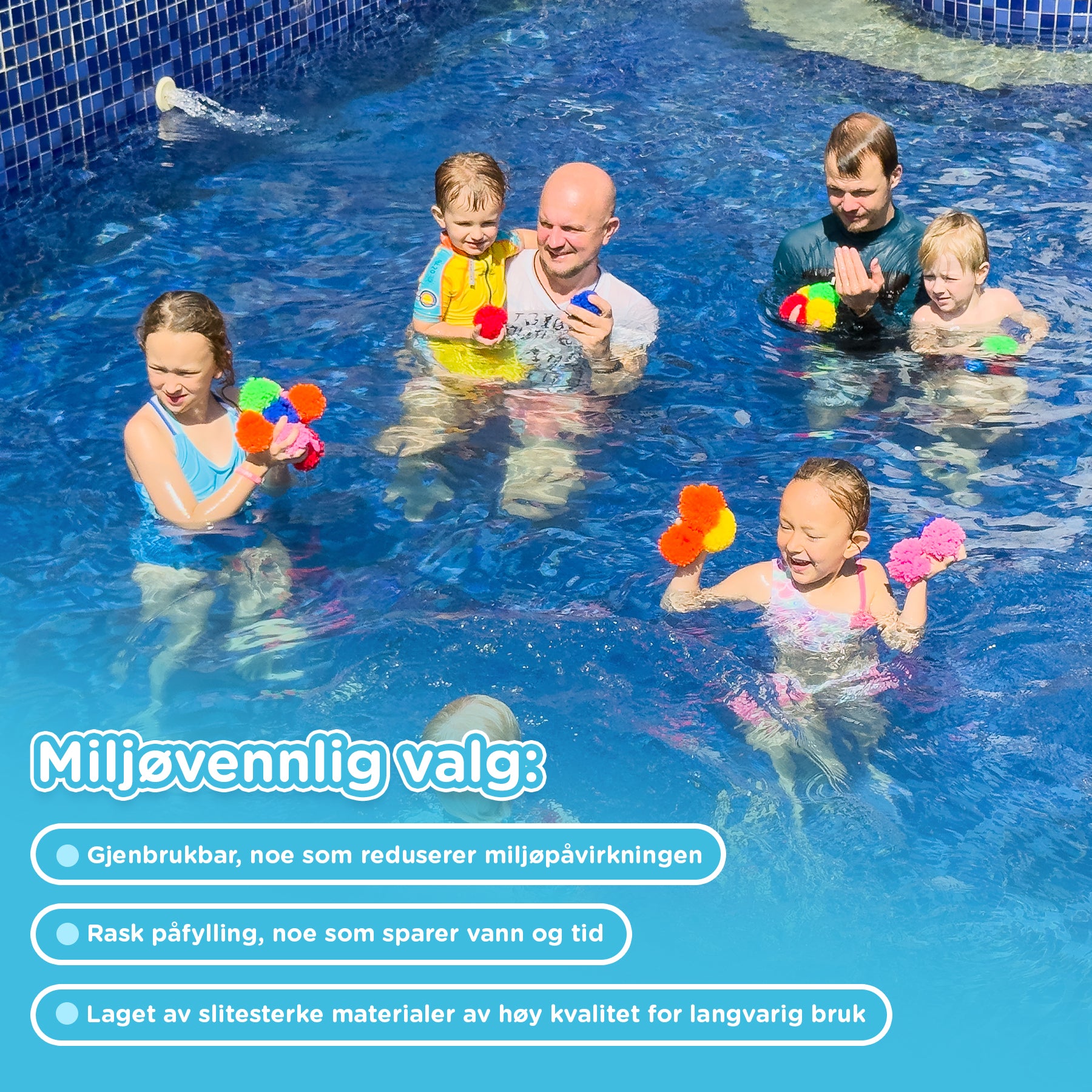 KiddoSpace Gjenbrukbare Vann-Skumballer (Kjøp 10 baller , få 30 gratis)