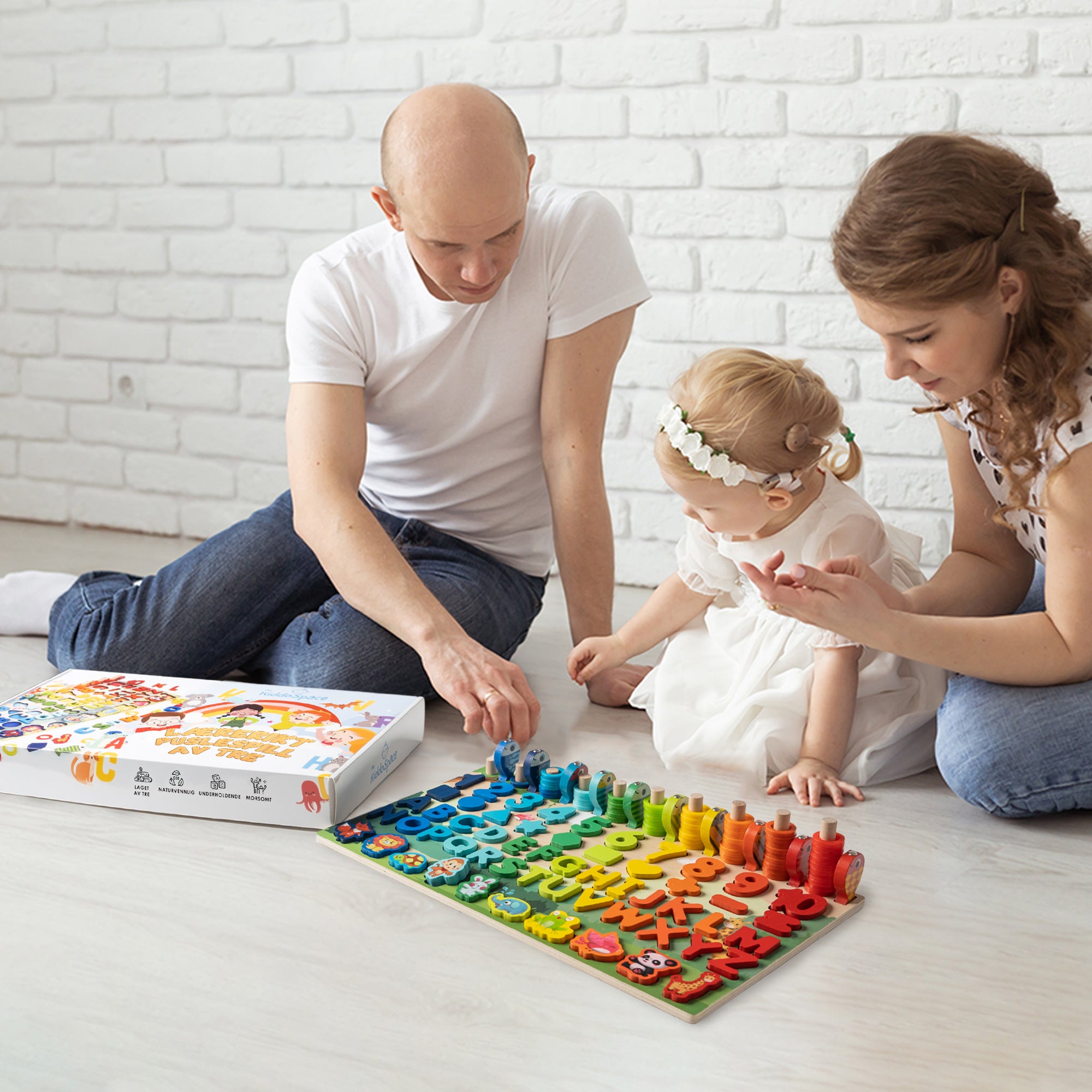 KiddoSpace ™ -  Montessori Puslespill i tre